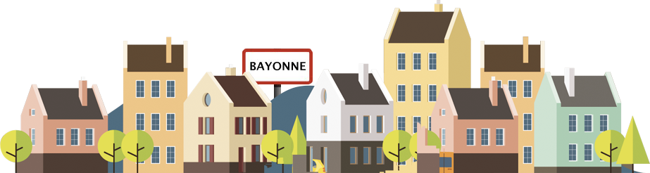 image de la ville de bayonne vectorielle